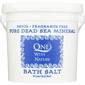 ONE WITH NATURE: Dead Sea Mineral Bath Salts Fragrance Free, 5 lb
