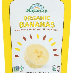 NATIERRA NATURE'S ALL: Organic Freeze Dried Banana, 2.5 oz
