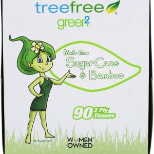 GREEN2: Tree Free Sugar Cane & Bamboo 2 Ply Tissues, 90 pc