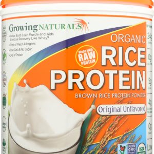 GROWING NATURALS: Organic Raw Rice Protein Original, 16.2 oz