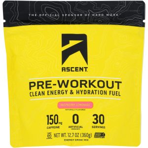 ASCENT: Preworkout Raspberry Lemonade, 12.7 oz