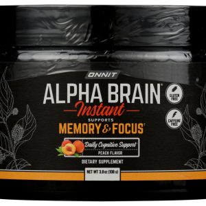 ONNIT: Alpha Brain Pwdr Peach, 3.8 oz