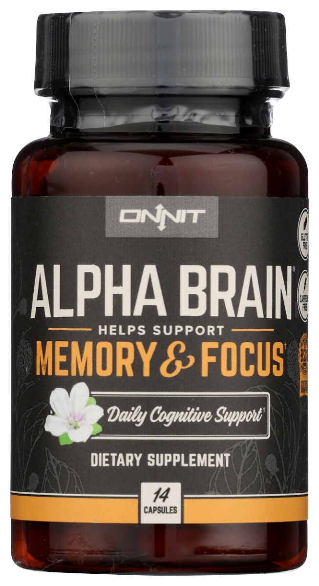 ONNIT: Alpha Brain Memory & Focus Dietary Supplement, 14 cp