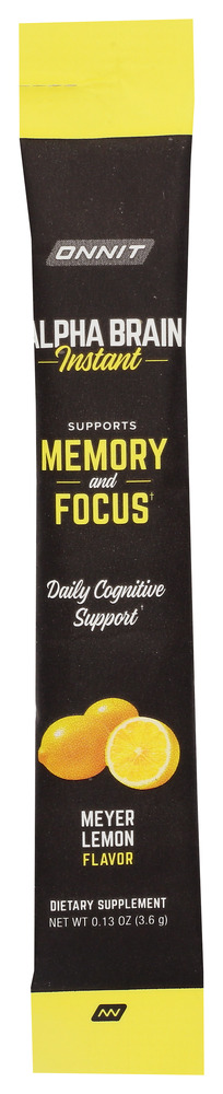 ONNIT: Alpha Brain Pkt Meyer Lem, 3.9 oz