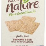 BACK TO NATURE: Gluten Free Sesame Seed Rice Thin Crackers, 4 oz