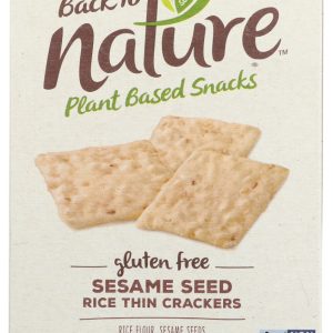 BACK TO NATURE: Gluten Free Sesame Seed Rice Thin Crackers, 4 oz