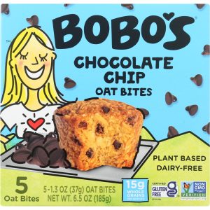 BOBOS OAT BARS: Original With Chocolate Chips Oat Bites 5Ct, 6.5 oz