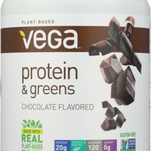 VEGA: Protein and Greens Plant Based Protein Powder Chocolate, 18.4 oz