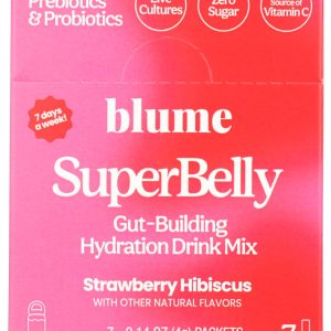 BLUME: Superbelly Strawberry Hibiscus Hydration Powder 7pc, 0.99 oz
