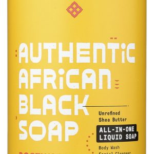 ALAFFIA: Authentic African Black Soap All In One Rosewater Peony, 32 fo