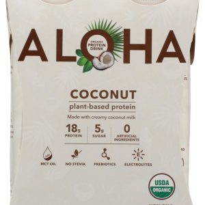 ALOHA: Coconut Protein Drink 4Pk, 44 fo