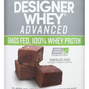 DESIGNER PROTEIN WHEY: Advanced Chocolate Fudge Powder, 1.85 lb