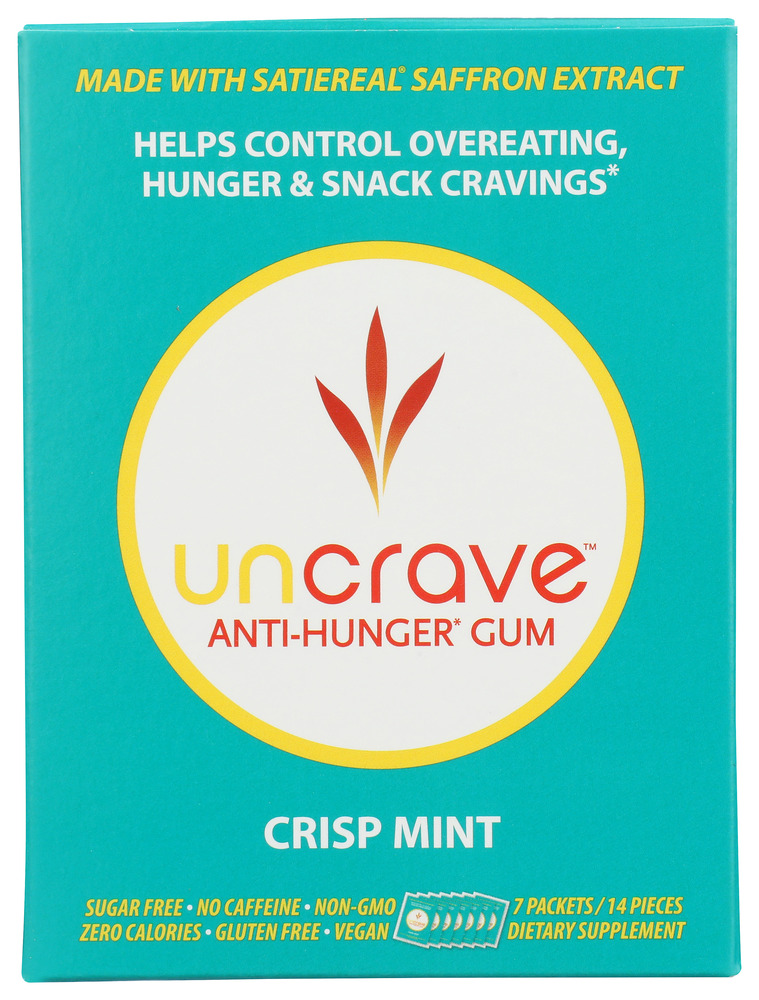 UNCRAVE: Gum Anti Hunger Mint 7Pk, 14 pc