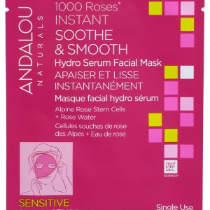 ANDALOU: 1000 Roses Instant Soothe & Smooth Sheet Mask, 0.6 fo