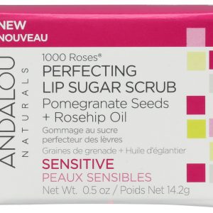 ANDALOU NATURALS: 1000 Roses Perfecting Lip Sugar Scrub, .5 oz
