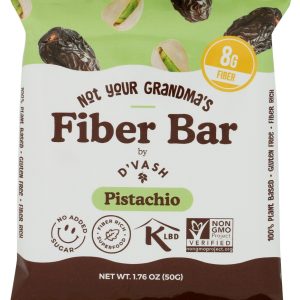 DVASH ORGANICS: Pistachio Fiber Bar, 1.76 oz