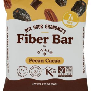 DVASH ORGANICS: Pecan Cacao Fiber Bar, 1.76 oz