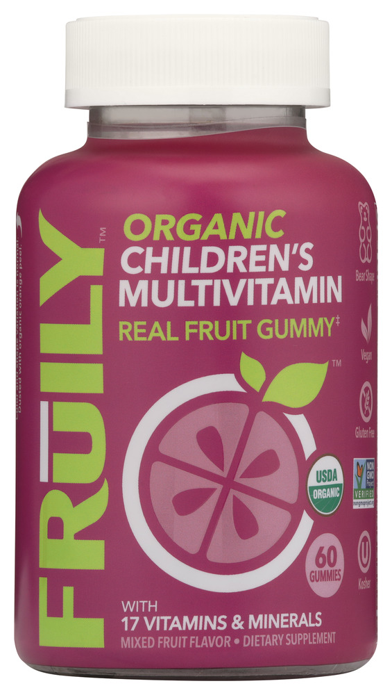 FRUILY: Organic Childrens Multivitamin Gummy, 60 ea