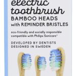 THE HUMBLE CO: Electric Toothbrush Bamboo Heads With Reminder Bristles, 3 pc