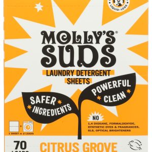 MOLLYS SUDS: Citrus Grove Laundry Detergent Sheets, 4.32 oz