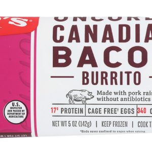 RED'S: Canadian Bacon Egg and Cheese Burrito, 5 oz