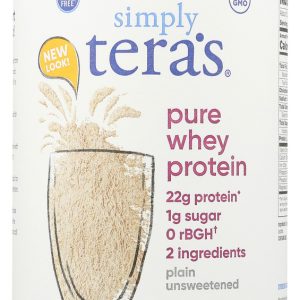 SIMPLY TERAS: Pure Whey Protein Plain Unsweetened, 12 oz