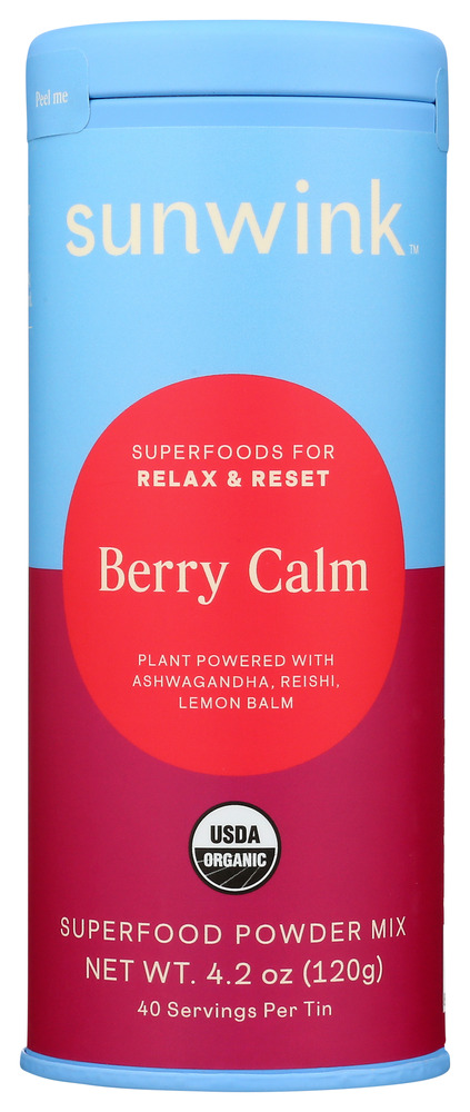SUNWINK: Superfd Pwdr Calm Berry, 4.2 oz