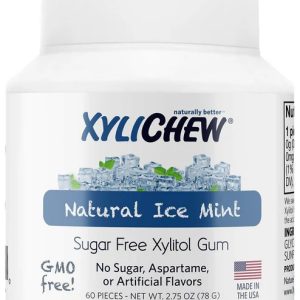 XYLICHEW: Sugar Free Chewing Gum Ice Mint Jar, 60 pc