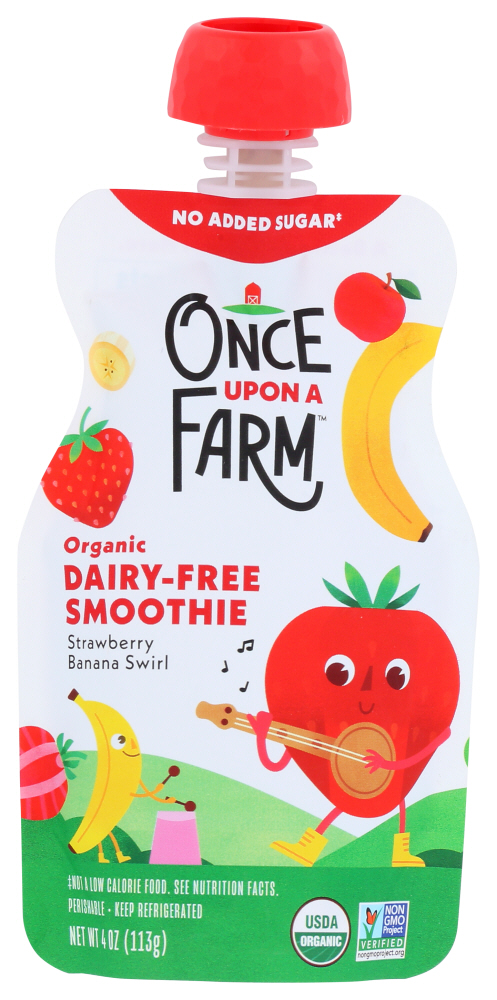 ONCE UPON A FARM: Strawberry Banana Swirl Smoothie, 4 oz
