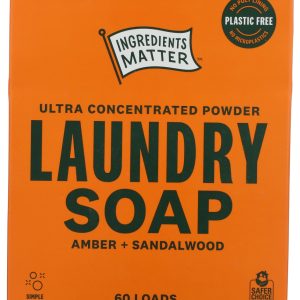 INGREDIENTS MATTER: Amber Sandalwood Laundry Powder, 30 oz