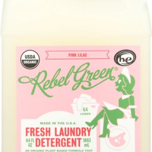 REBEL GREEN: Fresh Laundry Detergent Pink Lilac, 64 oz