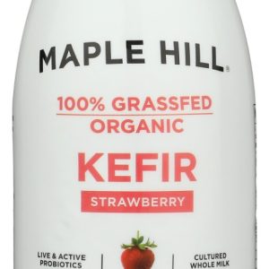 MAPLE HILL CREAMERY: Strawberry Whole Milk Kefir, 32 oz