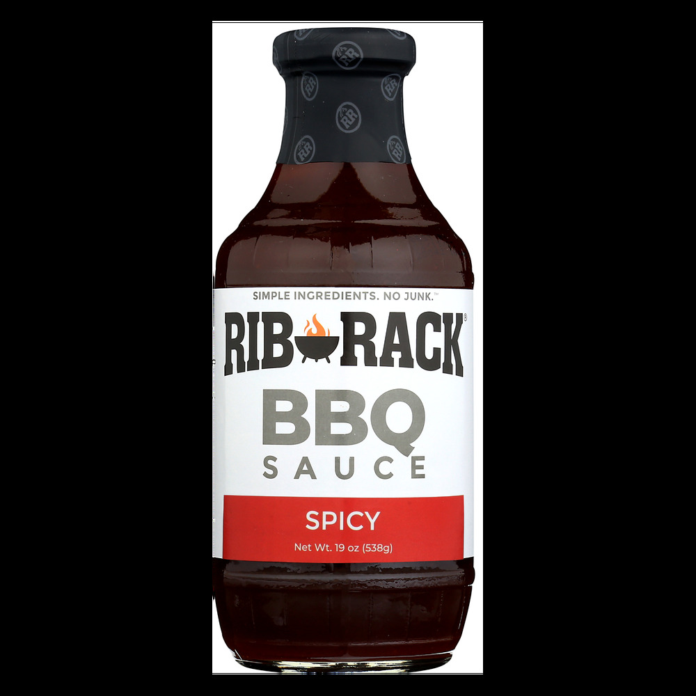 RIB RACK: Hot Cayenne BBQ Sauce, 19 oz