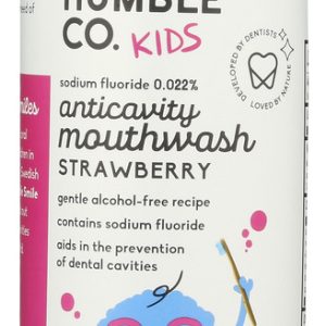 THE HUMBLE CO: Strawberry Anticavity Mouthwash, 16.9 fo