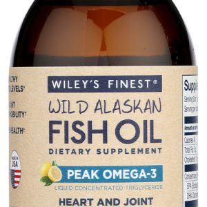 WILEYS FINEST: Peak Omega 3 Liquid Wild Alaskan Fish Oil, 8.45 oz