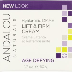ANDALOU NATURALS: Hyaluronic DMAE Lift & Firm Cream, Non GMO, Paraben Free, 1.7 Oz