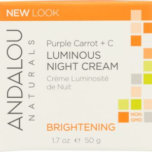 ANDALOU NATURALS: Luminous Night Cream Purple Carrot + C Brightening, 1.7 Oz