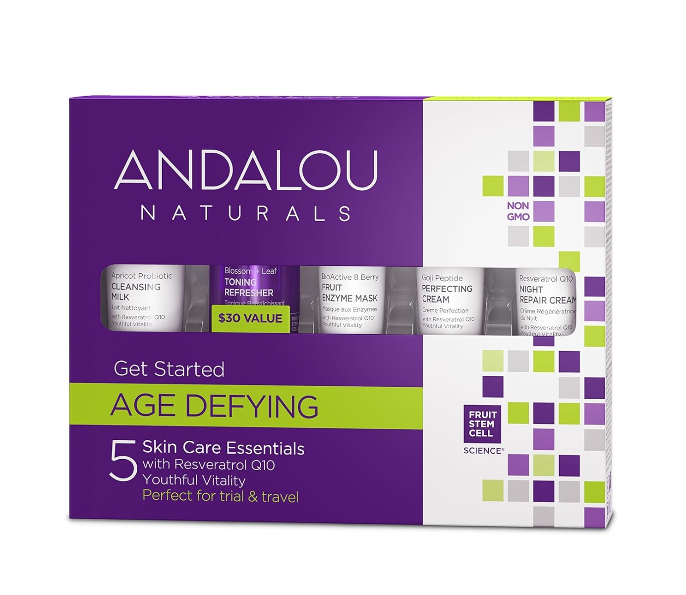 ANDALOU NATURALS: Get Started Age Defying Skin Care Essentials, 5 Piece Kit