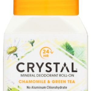 CRYSTAL BODY DEODORANT: Deodorant Roll On Chamomile And Green Tea, 2.25 oz