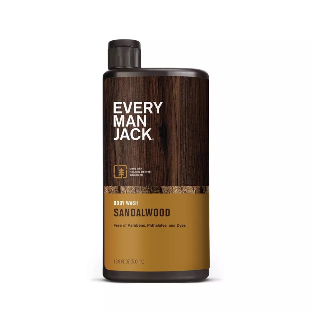 EVERY MAN JACK: Body Wash & Shower Gel Sandalwood, 16.9 oz
