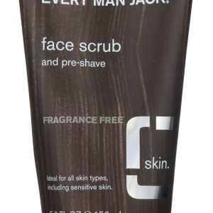EVERY MAN JACK: Face Scrub and Pre-Shave Fragrance Free, 5 oz