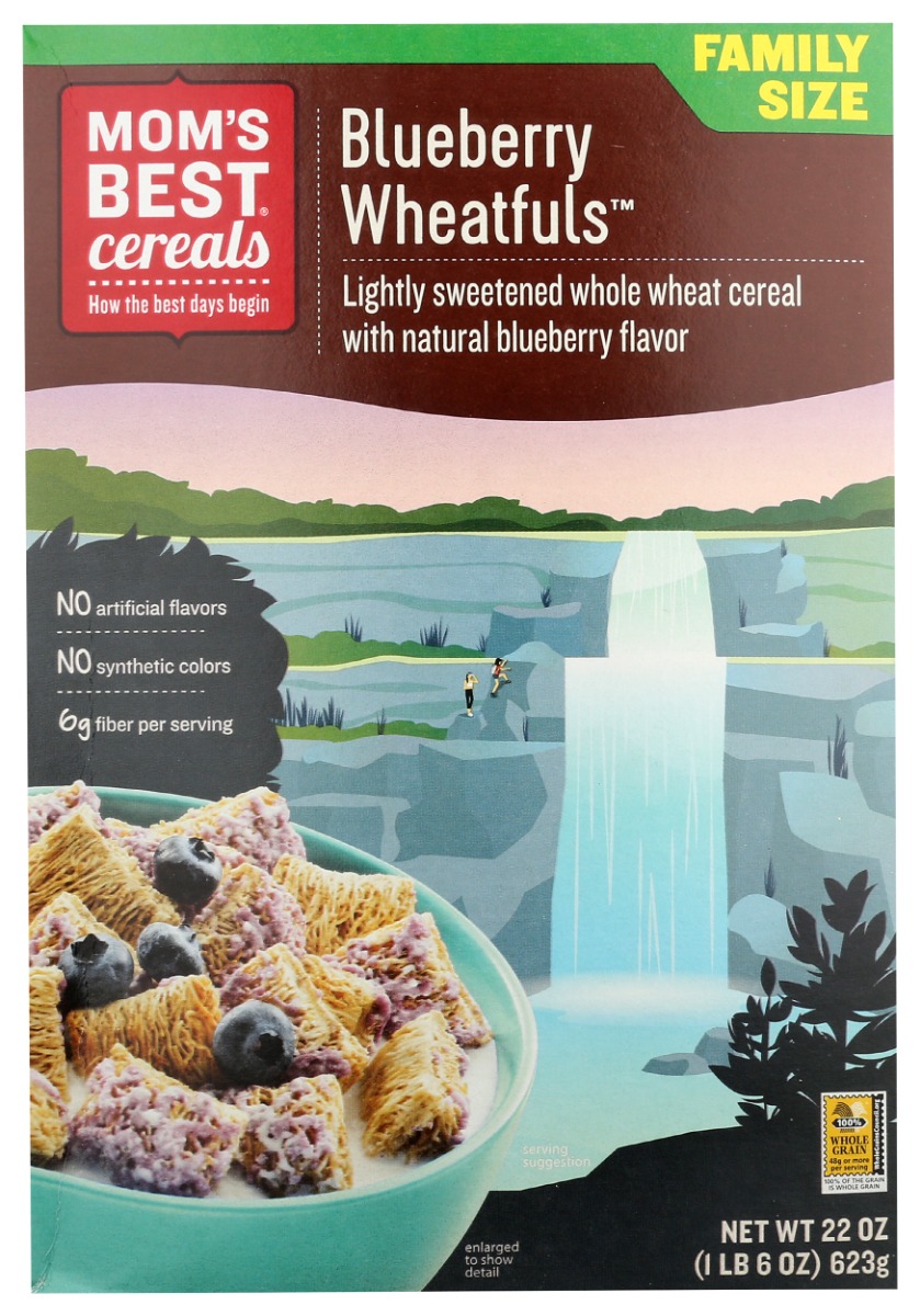 MOM'S BEST: Cereal Blueberry WheatFuls, 22 oz