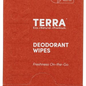 TERRA ORGANICS: Deodorant Wipes, 30 ea