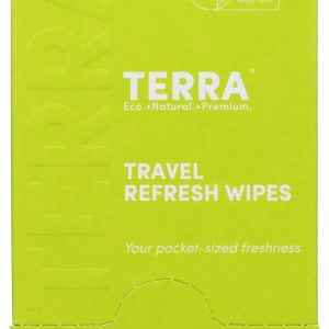 TERRA ORGANICS: Travel Refresh Wipes, 30 ea
