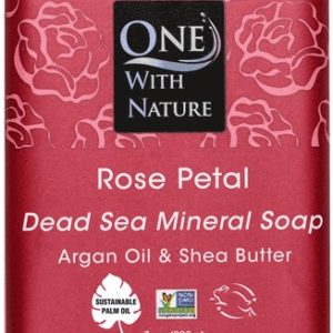 ONE WITH NATURE: Rose Petal Soap With Dead Sea Minerals, 7 oz