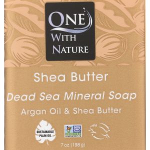 ONE WITH NATURE: Shea Butter Triple Milled Mineral Soap Bar, 7 oz