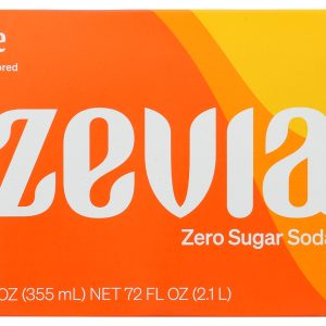 ZEVIA: All Natural Zero Calorie Soda Orange 6-12 fl oz, 72 fl oz