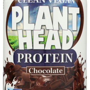 GENCEUTIC NATURALS: Plant Head Protein Powder Chocolate, 1.8 lbs