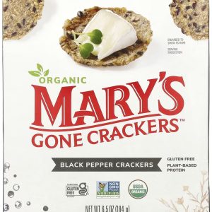 MARY'S GONE CRACKERS: Organic Crackers Black Pepper, 6.5 oz