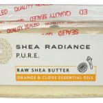 SHEA RADIANCE: Raw Shea Butter Orange and Clove Essential Oils, 7.5 oz